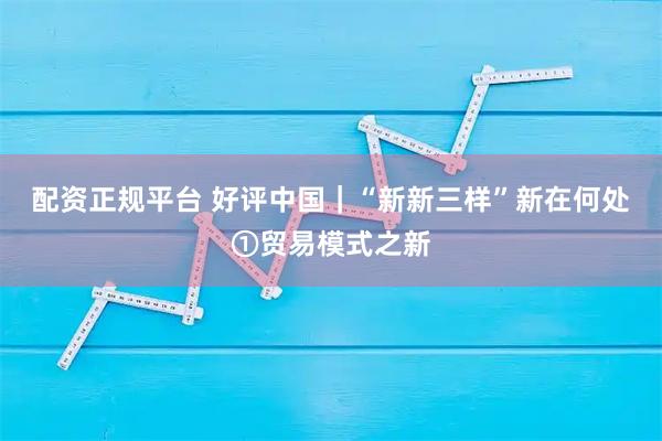 配资正规平台 好评中国｜“新新三样”新在何处①贸易模式之新